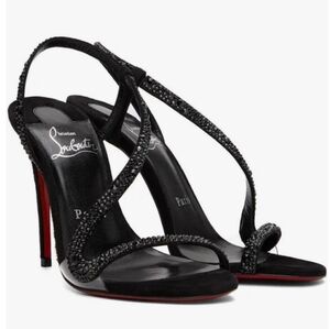 Christian Louboutin Rosalie Strass Red Sole Stiletto Sandals 11US 41EU